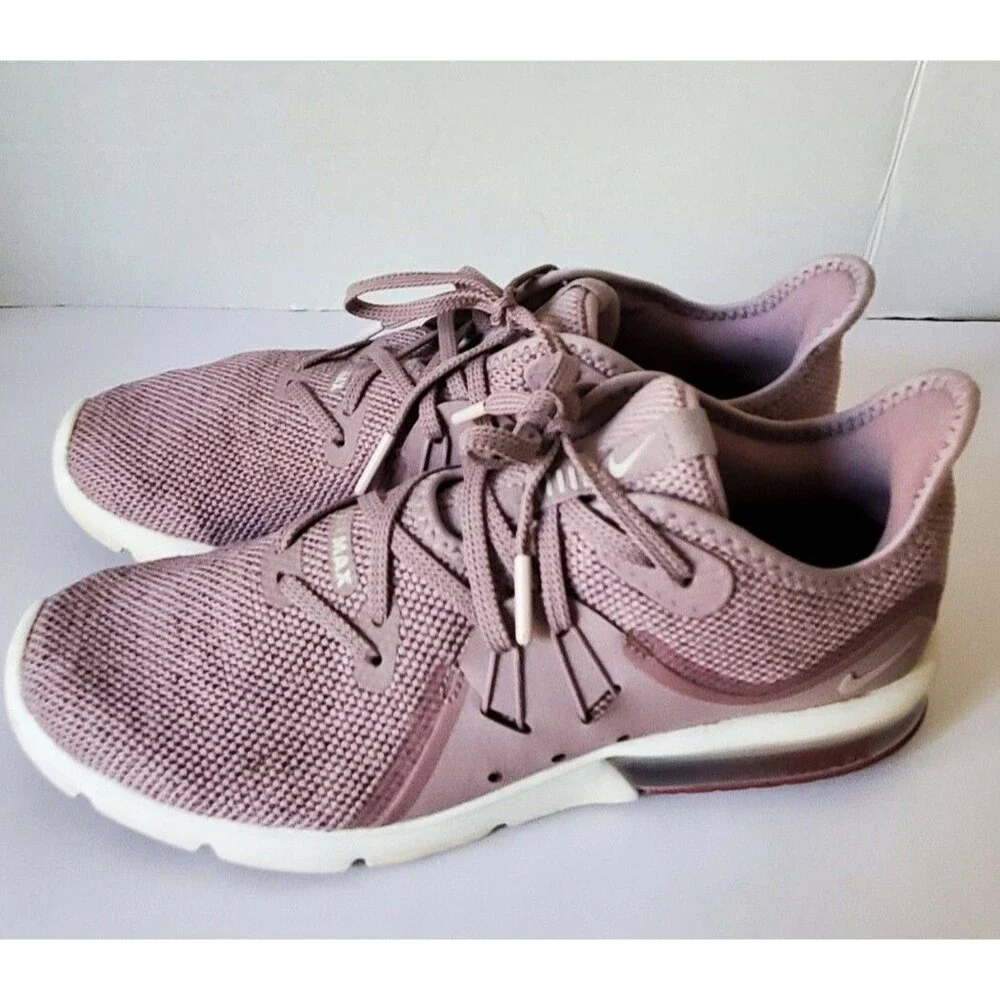 Nike Air Max Sequent 3 Women's Running Shoes SZ 8.5 Rose Pink White 908993-602